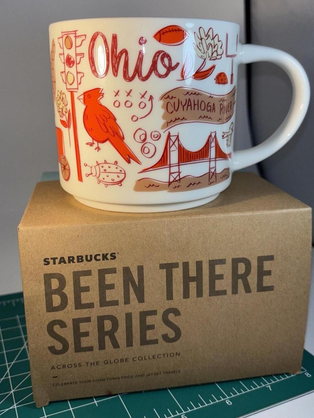 Ohio New In Box Starbucks Been There Series 14oz Mug Coffee Cup Ohio Buckeyes